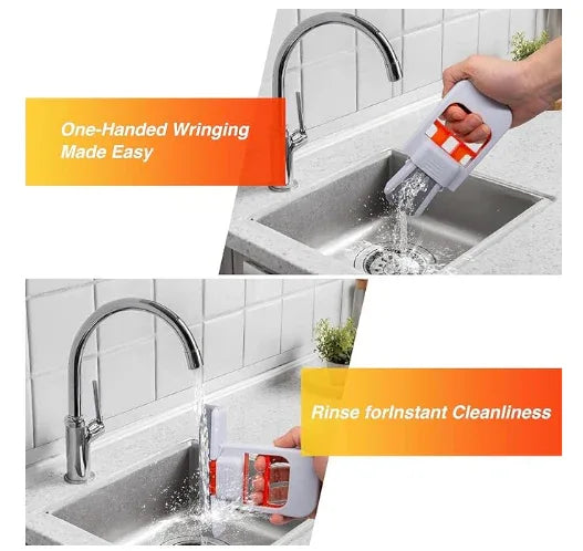Self_Squeeze_Mini_Mop_One_Hand_Wringing_Rinse_Cleaning_Kitchen_Tool - azarbex.store