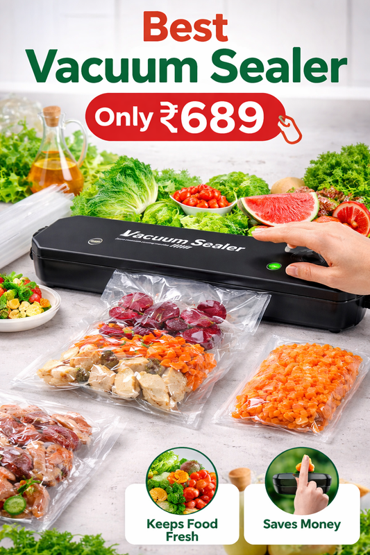 Vacuum Sealer Machine for Food Storage | Keep Food Fresh Longer | ₹689 - azarbex.store