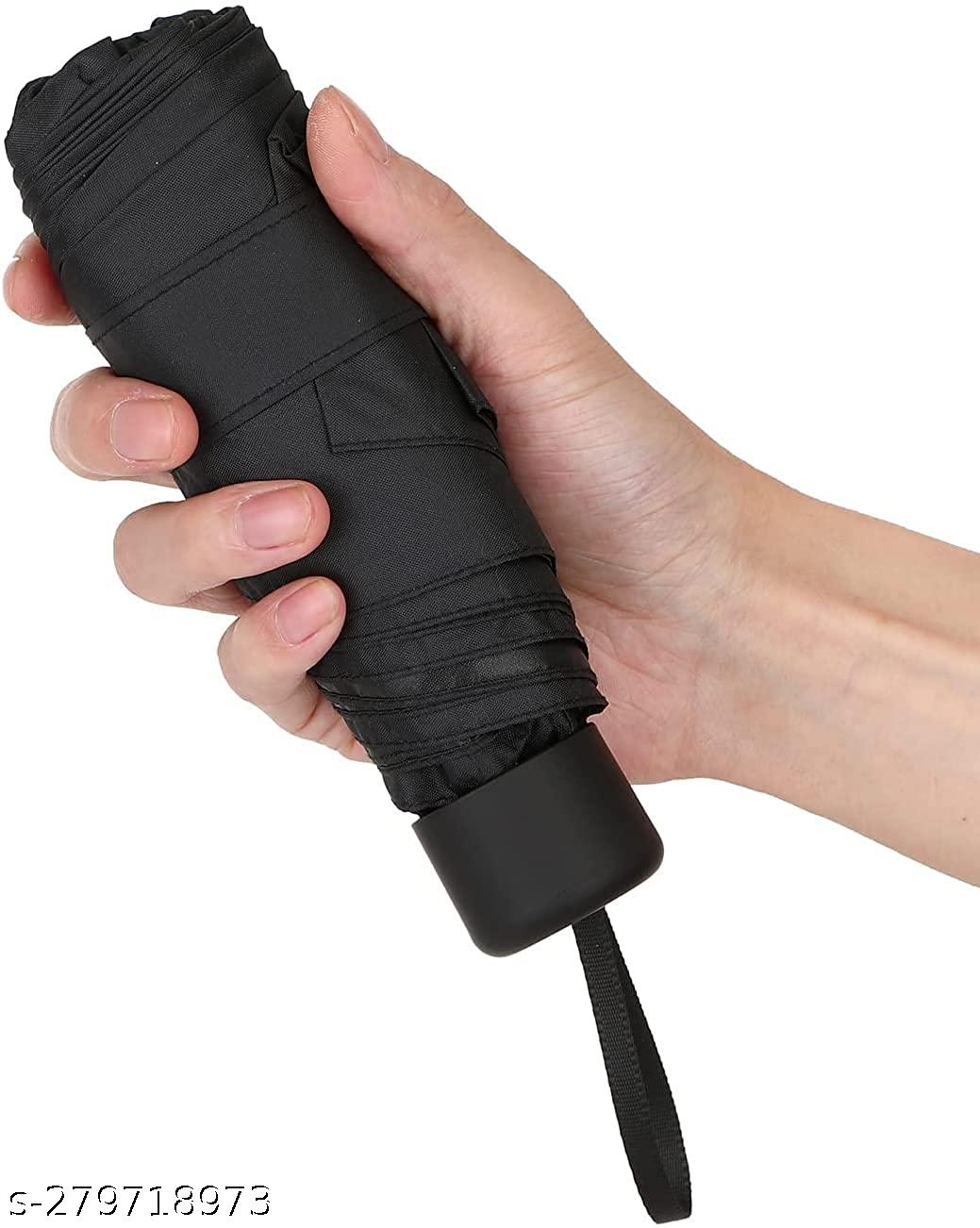 Windproof Travel Umbrella for Men & Women | Ultra-Compact Mini Folding Rain Umbrella – Black