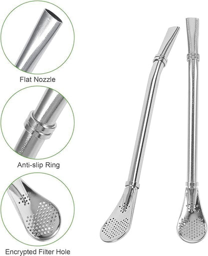 2-in-1 Straw Filter Spoon | Multipurpose Drinking Straw & Filter Spoon for Tea, Coffee & Smoothies