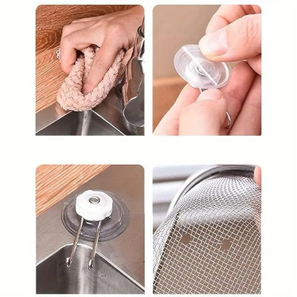 Stainless Steel Sink Corner Strainer | Multifunctional Triangle Drain Basket & Sponge Holder – Multicolor
