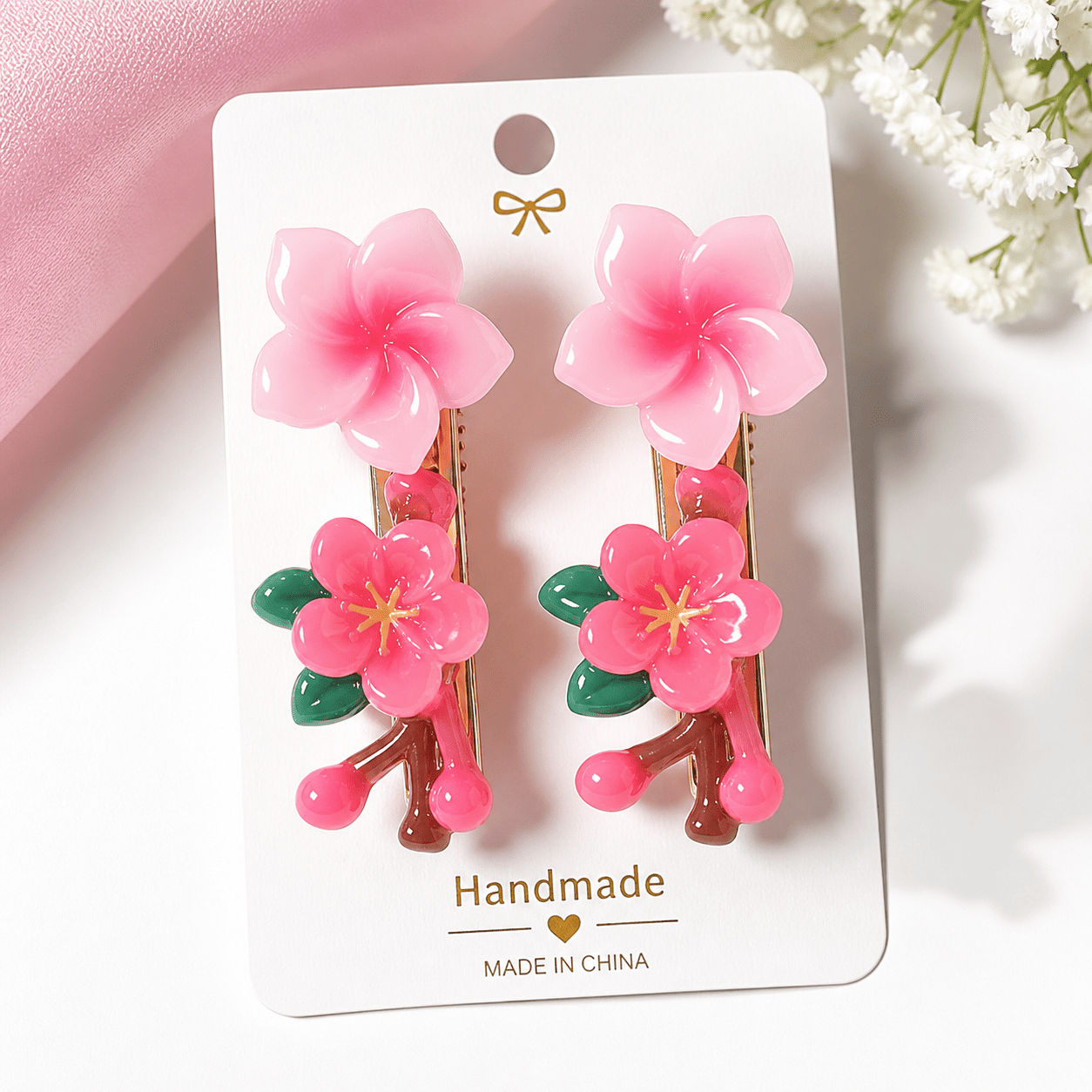 Premium Floral Hair Clips Set | Strong Grip, Durable & Stylish | Hair Accessories for Women & Girls - Azarbex™