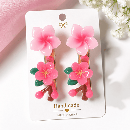 Premium Floral Hair Clips Set | Strong Grip, Durable & Stylish | Hair Accessories for Women & Girls - Azarbex™