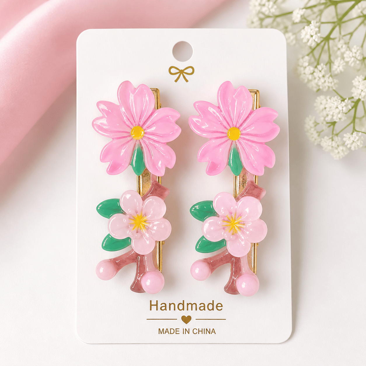 Premium Floral Hair Clips Set | Strong Grip, Durable & Stylish | Hair Accessories for Women & Girls - Azarbex™