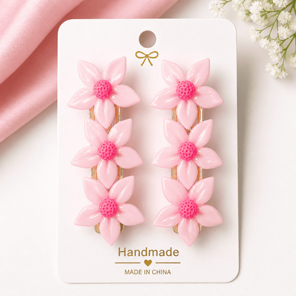 Premium Floral Hair Clips Set | Strong Grip, Durable & Stylish | Hair Accessories for Women & Girls - Azarbex™