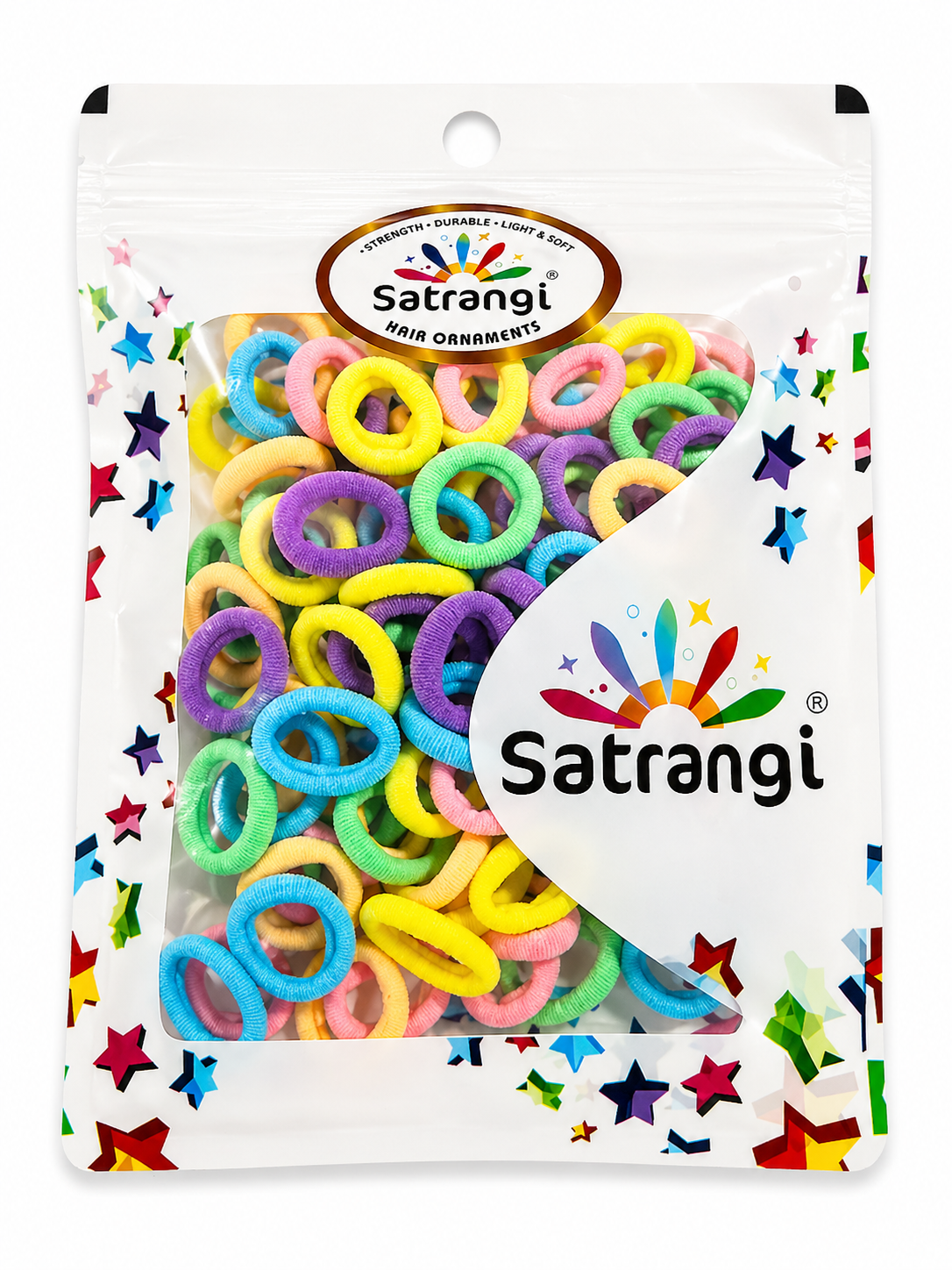 Azarbex™ Colorful Kids Hair Bands Pack | Soft Stretch Elastics