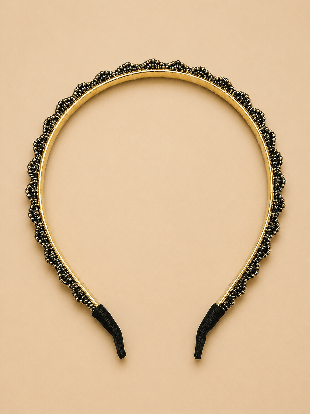 Azarbex™ Premium Pearl Hair Band Set of 2 elegantly designed with pearl beads, perfect for stylish hairstyles.
