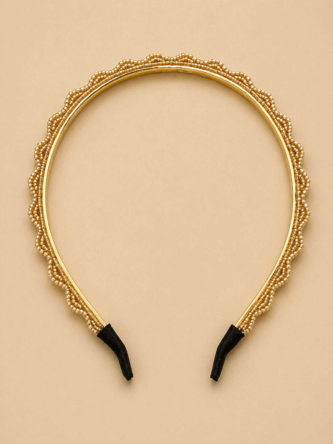 Azarbex™ Premium Pearl Hair Band set of 2, elegant beaded headband with delicate pearl detailing.