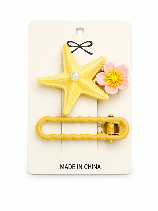 Azarbex™ Starfish Hair Clips for Girls & Women | Birthday Gift