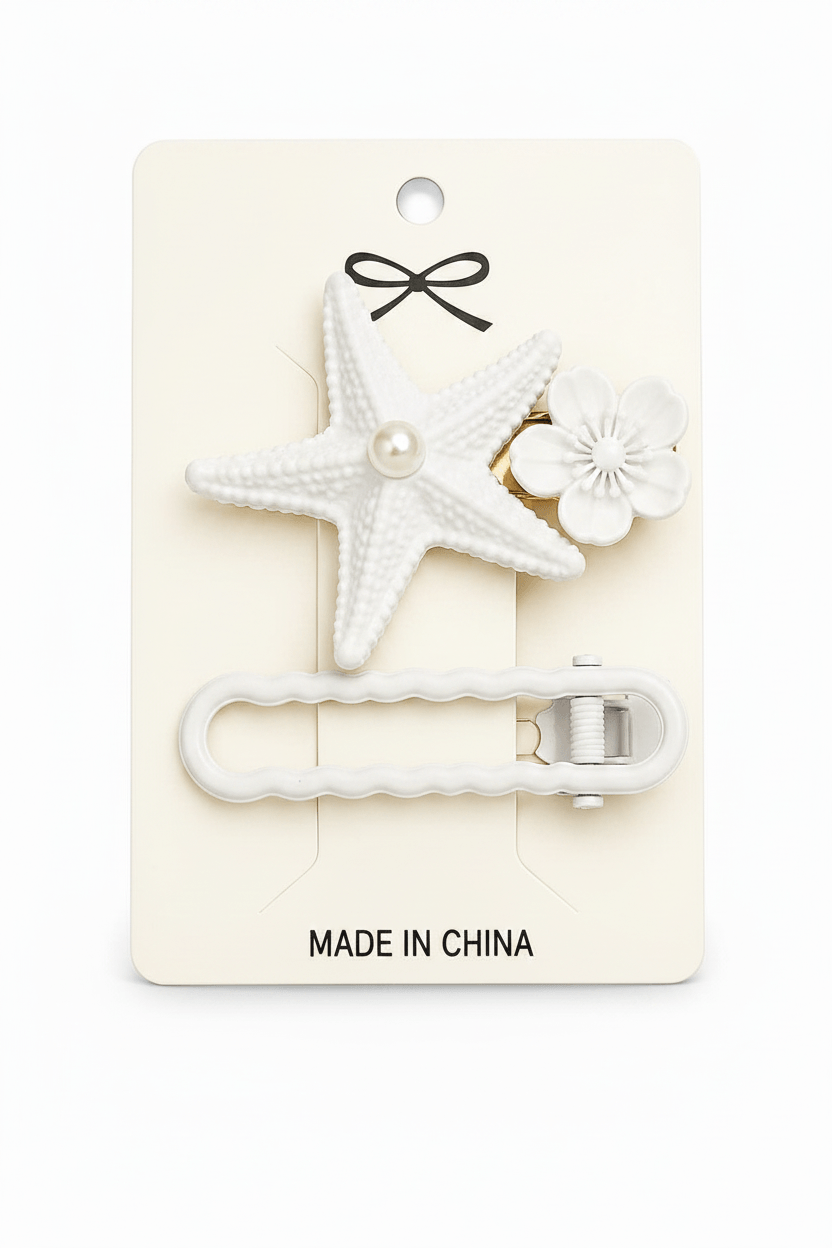 Azarbex™ Starfish Hair Clips for Girls & Women | Birthday Gift