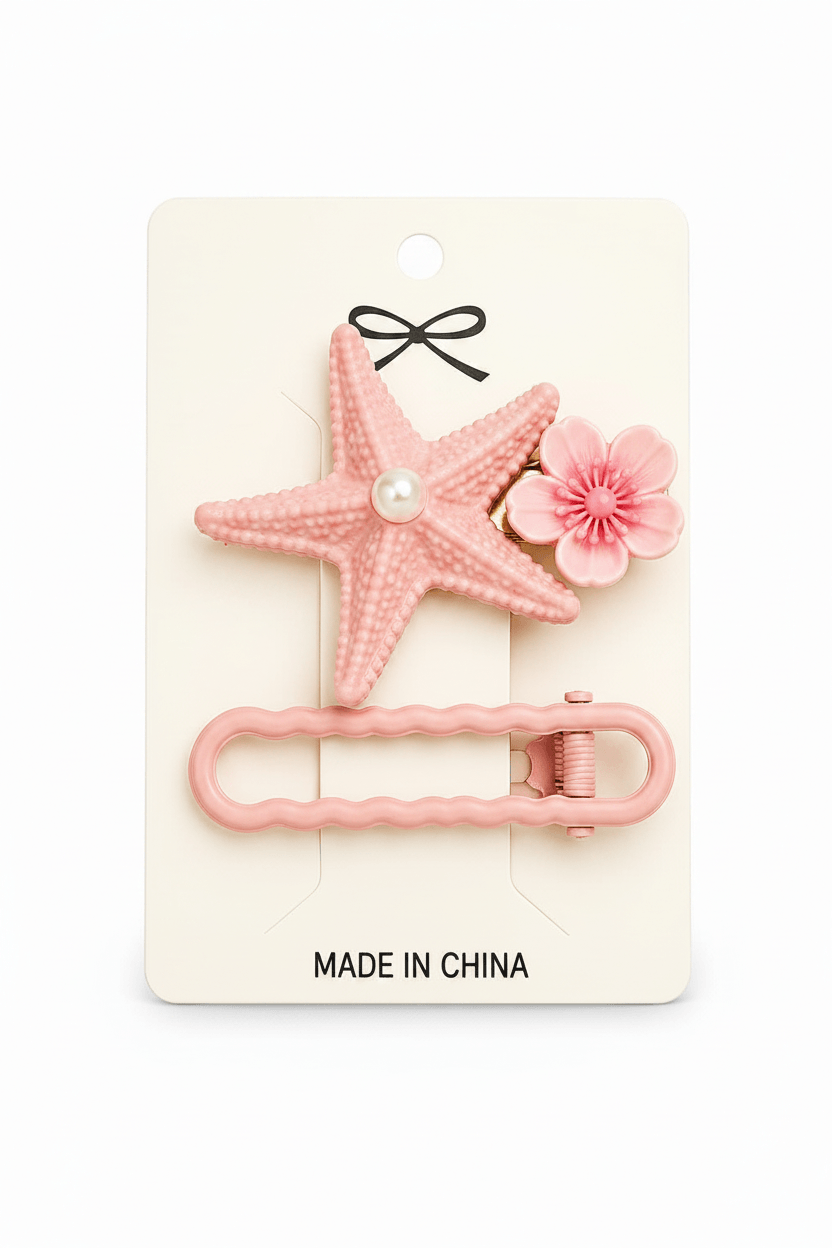 Azarbex™ Starfish Hair Clips for Girls & Women | Birthday Gift