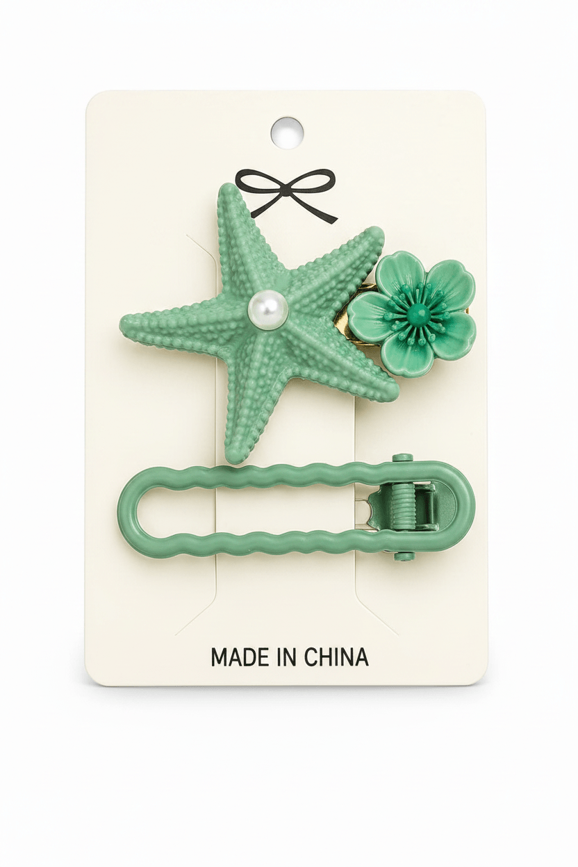 Azarbex™ Starfish Hair Clips for Girls & Women | Birthday Gift