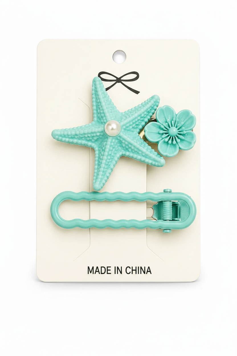Azarbex™ Starfish Hair Clips for Girls & Women | Birthday Gift