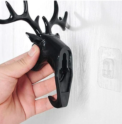 Deer Head Self Adhesive Wall Hook | Decorative Door Hanger for Home & Office – Azarbex