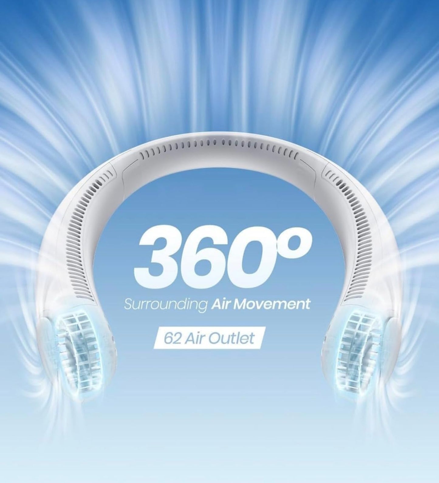 Portable Neck Fan | 360° Bladeless Personal Cooler – Azarbex