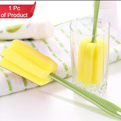Sponge cup cleaning brush 20cm long handle bottle mug scrubber - Azarbex
