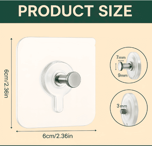 Adhesive Photo Frame Wall Hooks | Pack of 20 – No Drill, Damage-Free – Azarbex