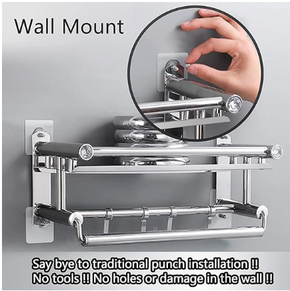 Adhesive Screw Wall Hook | No-Drill Wall Hooks for Home & Office | Pack of 10