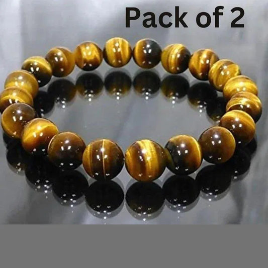 Tiger Eye Yellow Crystal Healing Stone Bracelet | Men's Gemstone Bracelet – Azarbex