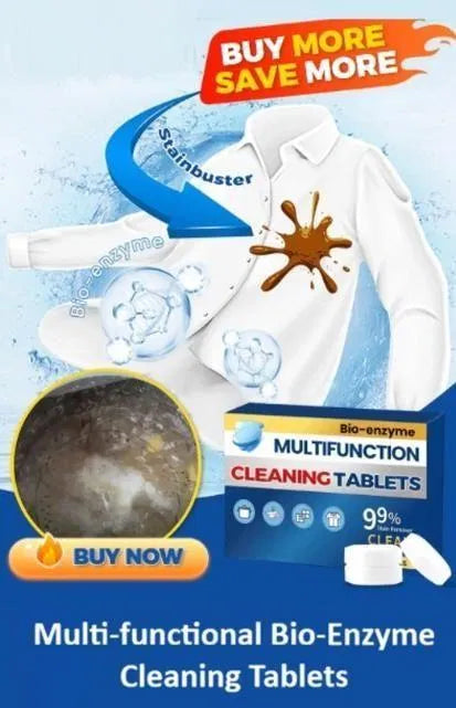 Multifunctional Cleaning Tablets | 30 Pcs All-Purpose Stain & Rust Remover – Azarbex