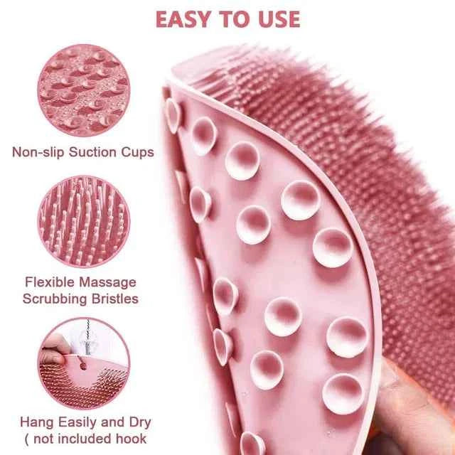 Silicone Multiuse Scrubber for Bath & Foot (Pack of 2) | Body Exfoliator – Azarbex