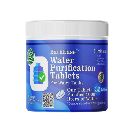 Chlorine Water Purification Tablets | Safe Drinking Water Anywhere – Pack of 30 – Azarbex