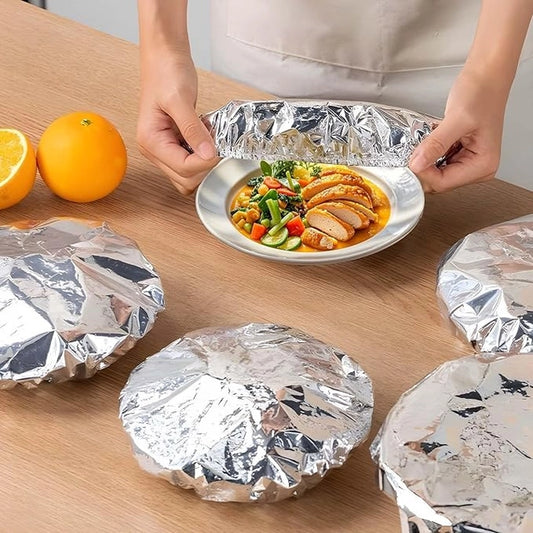 Aluminium Foil Food Cover – Pack of 10 | Kitchen Food Wrap – Azarbex