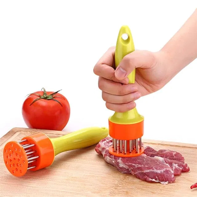 Meat Tenderizer with Stainless Steel Needle Prongs | Professional Kitchen Tool for Faster Cooking – Azarbex