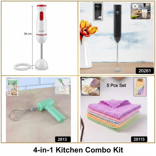 Electric Hand Blender Stick | 4-in-1 Kitchen Combo Kit – Azarbex™