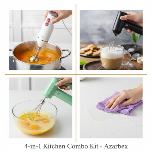 Electric Hand Blender Stick | 4-in-1 Kitchen Combo Kit – Azarbex™