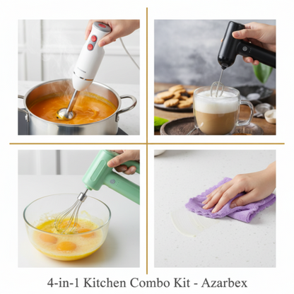 Electric Hand Blender Stick | 4-in-1 Kitchen Combo Kit – Azarbex™