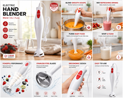 Electric Hand Blender Stick | 4-in-1 Kitchen Combo Kit – Azarbex™