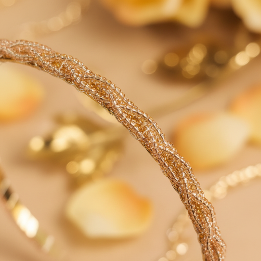 Elegant Azarbex™ Premium Pearl Hair Band set, featuring intricate bead detailing, perfect for stylish hairstyles.