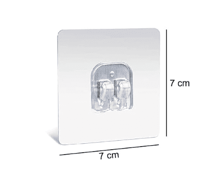 Adhesive Waterproof Reusable Wall Hook | No-Drill Seamless Utility Hook | Pack of 10