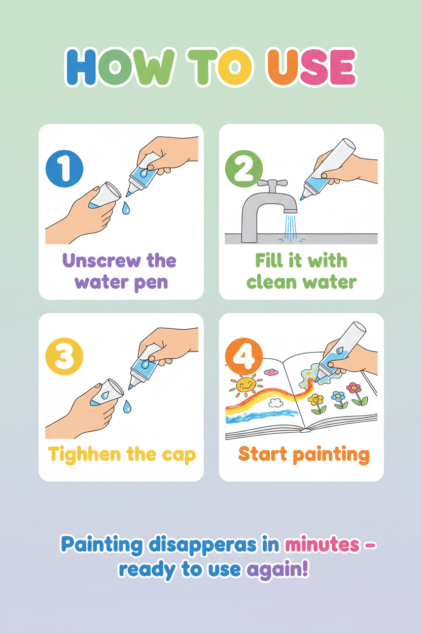 Children's Drawing Activity Water Book | Pack of 2 – Azarbex