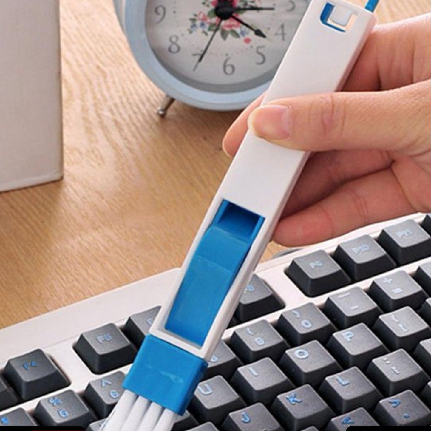 0850 2 In 1 Multi-function Plastic Window Slot Keyboard Wardrobe Dust Removal Cleaning Brush