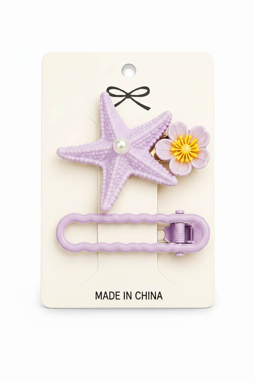 Azarbex™ Starfish Hair Clips for Girls & Women | Birthday Gift