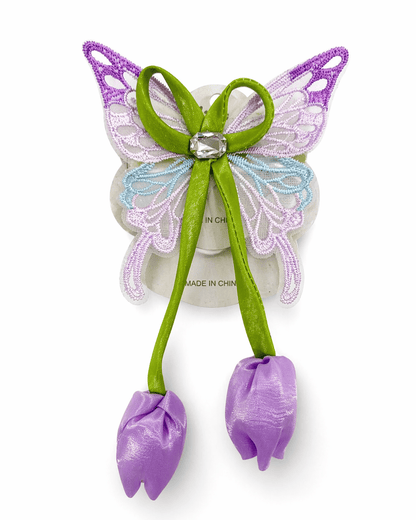 Butterfly Hair Clip for Women & Girls | Floral Tulip Design Cute Hair Pin with Strong Grip-Azarbex™
