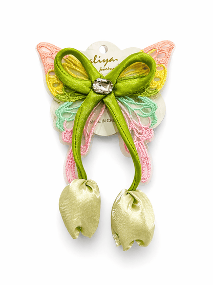 Butterfly Hair Clip for Women & Girls | Floral Tulip Design Cute Hair Pin with Strong Grip-Azarbex™
