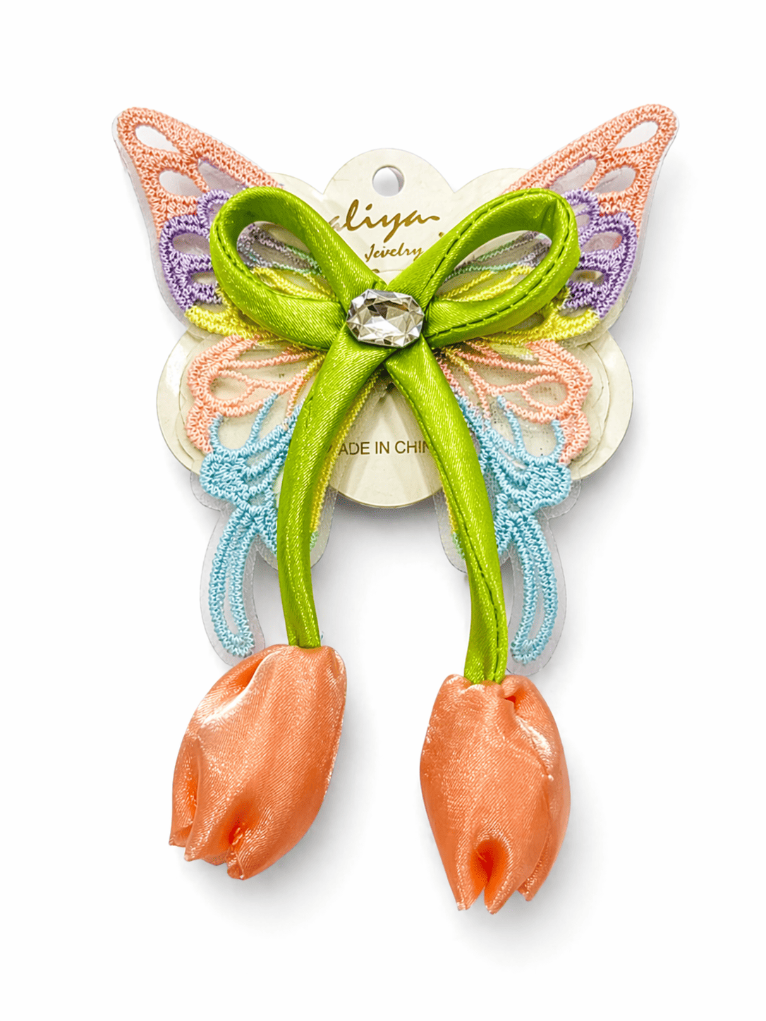 Butterfly Hair Clip for Women & Girls | Floral Tulip Design Cute Hair Pin with Strong Grip-Azarbex™