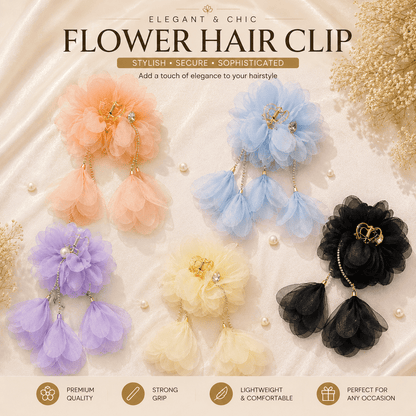 Premium Floral Butterfly Claw Clip for Women | Premium Strong Grip Hair Accessory for Girls-Azarbex™