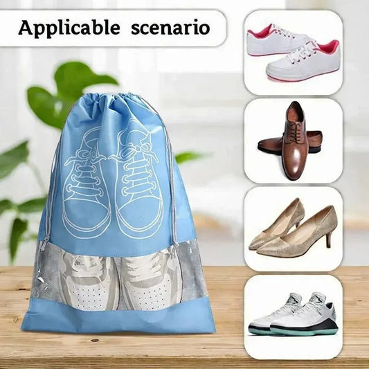 Portable Travel Shoe Bags - Water-Resistant Storage Organizer (Pack of 6)