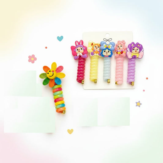 Azarbex™ “Magic Wrap” | Spiral Wire Hair Ties – 7-Piece Deluxe Character Set