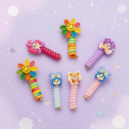 Azarbex™ “Magic Wrap” | Spiral Wire Hair Ties – 7-Piece Deluxe Character Set